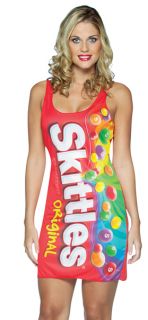 Skittles Candy Wrapper Dress Adult Halloween Costume
