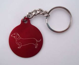 New Custom Personalized Custom Dachshund Dog Keychain Ring Chain 