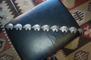 Navajo Hand Made Sterling Silver Concho Belt Buckle by Arnold 
