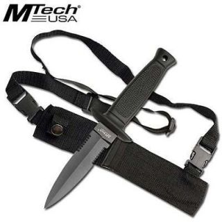   listed TACTICAL Combat BOOT/Throwing KNIFE w/Shoulder Harness   MTech