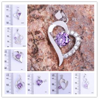 Amethyst Heart Necklace in Fashion Jewelry