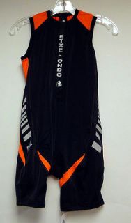 Womens Triathlon Suit or Cycling Skinsuit   Bristol in Black/Orange 