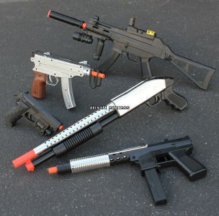   Airsoft Guns Spring Rifle Shotguns Uzi Pistols Toy Handgun w/ 1000 BBs