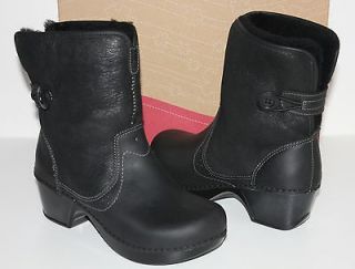 Dansko Professional Harper Black Oiled Leather Boots New In Box