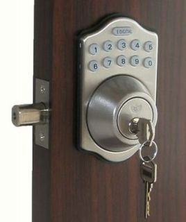   Electronic Keypad Keyless Entry Door Lock Programmable Deadbolt SC