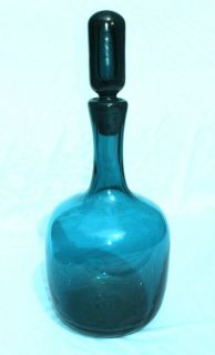 BLENKO PEACOCK glass decanter #657S
