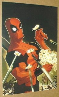 men X Force Deadpool Picking Daisies Juan Doe Marvel Comics Poster