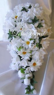 10 piece Bridal Bouquet Wedding Flower Package Bride Centerpiece Pew 