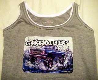 Womens Mud Truck Tank Top.. Mud Truck Tees Chevy 4x4 offroad lifted 