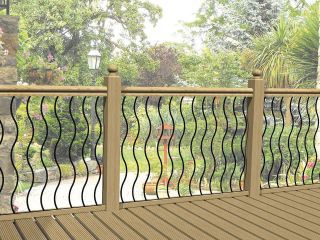   decking railing panels / fencing infill rails / steel balustrade deck