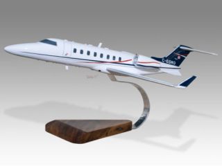 Bombardier Learjet 45 Wood Desktop Airplane Model