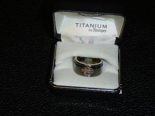   /60 harley davidson H D by stamper mens titanium wedding band ring