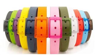 Funky Belt New Silicone Rubber Jelly Vinyl Plastic Suit Casual Buckle 