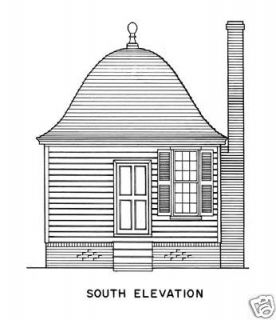 Williamsburg Colonial Brick Cottage   Detailed Plans