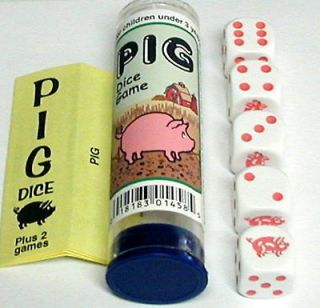KOPLOWS PIG DICE GAME 5 DICE & INSTRUCTIONS AND FUN