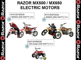 RAZOR 24VOLT ELECTRIC MOTOR MX500 OR MX650   