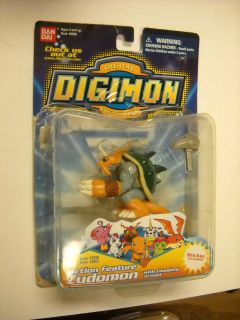 Digimon Action Feature ZUDOMON 3 figure mint on card Bandai US Season 