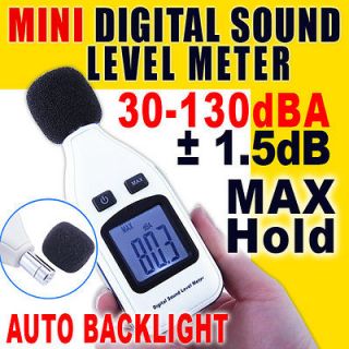 Mini Digital LCD Sound Noise Level Meter Measuring 30~130dBA Decibel 