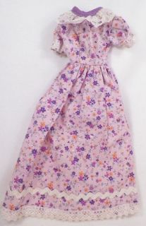   Flowered Dress w Lace Mego Cher Farrah Diana Ross Fashion Doll Friends
