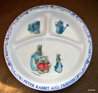 Peter Rabbit Divided Plate 8.5 Plastic Eden