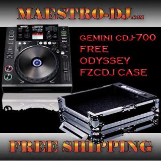 Gemini CDJ 700 DJ Scratch Media Player CD/MP3/USB + FREE ODYSSEY FZCDJ 