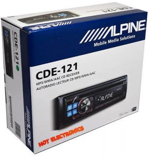 Alpine CDE 121 In Dash Single DIN Car Receiver CD/MP3/WMA/Fro​nt USB 