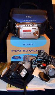 Sony Handycam DCR DVD301 Camcorder w/IR Light & Conversion Lens