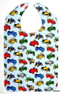 Adult Bib Clothing Protector Disabled Vintage Pedal Toy Cars Fabric 