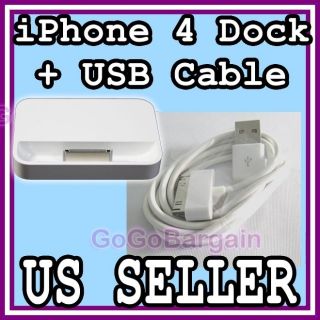 USB dta cable +Docking Station Charger Cradle STand for iPhone 4 4G 4S 