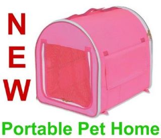 NEW PORTABLE PET HOME,PINK CAT/DOG TRAVEL POP UP KENNEL