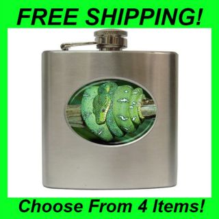 Emerald Tree Boa Snake   Flasks, Business Card Holder, etc.  QQ1139