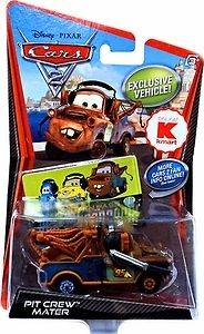 Pixar Disney Cars 2 Pit Crew Mater USA KMart Exclusive inc Fan Pass 