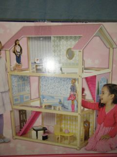 IMAGINARIUM DELUXE PLAY AROUND BARBIE SIZE WOODEN DOLL HOUSE *NEW*