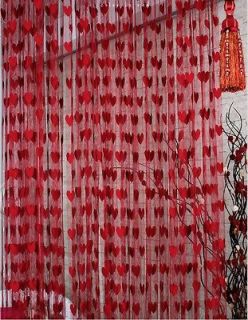 string curtain/thread​s curtain w/heart 1 sheer panel 5 colors 42 