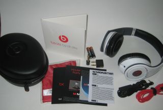 Monster Beats by Dr Dre Studio White Over the Head Headphones 100% 