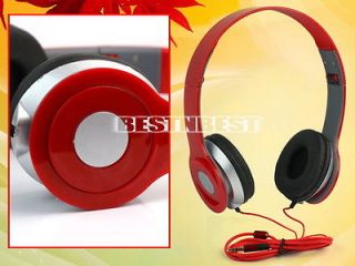 New Red Headphone Stereo Headset Earphone Foldable For DJ PSP  MP4 