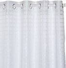 NEW Shower Curtain Hookless Fabric w/Peva Liner Litchfield White