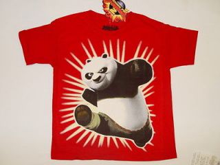 NWT KUNG FU PANDA 2 T shirt BOY size L (5 7?) red