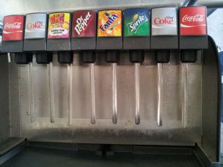 Cornelius Soda Fountain 8 Head Restaurant Beverage Dispenser & Ice Bin