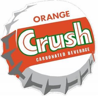 Orange Crush Carbonated Beverage Sticker Service Station Gas & Oil 