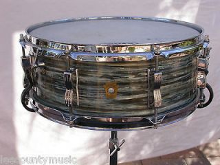1965 LUDWIG 14 BLUE OYSTER PEARL SNARE DRUM for DRUM SET LOT #K205