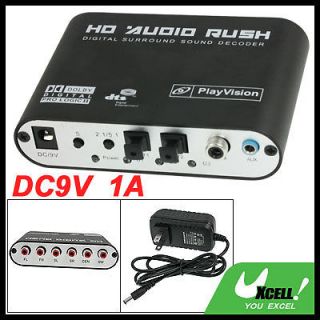 DC 9V 5.1 Channel AC3/DTS Audio Digital Surround Sound Decoder