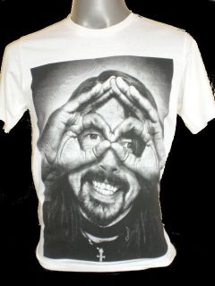 Dave Grohl T shirt S M L XL Foo Fighters White Unisex