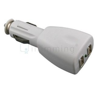 Ports White In Car Charger Adapter For Kindle Fire HD 8.9