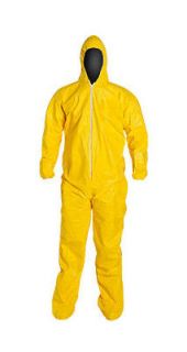 Dupont Tychem Tyvek QC QC122 Chemical Hazmat Suit w/ hd & boots x 