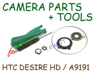 Replacement Camera Lens Ring Cover Unit + Tools for HTC Desire HD 