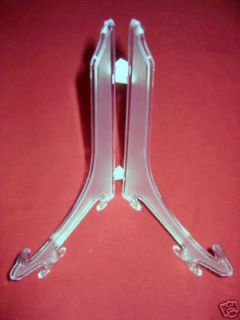 Clear 5 Display Stands Easel Pedestal For Plate Bowl Picture Frame 