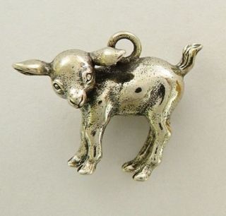 Baby Goat Lapel Pin, Tie Tac, Charm, Earrings, Necklace~ .925 Silver 