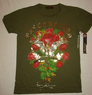 ED HARDY Christian Audigier PACO CHICANO RED T SHIRT Roses EAGLE Shirt 