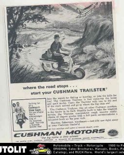 1963 Cushman Trailster Motor Scooter Minibike Motorcycle Ad